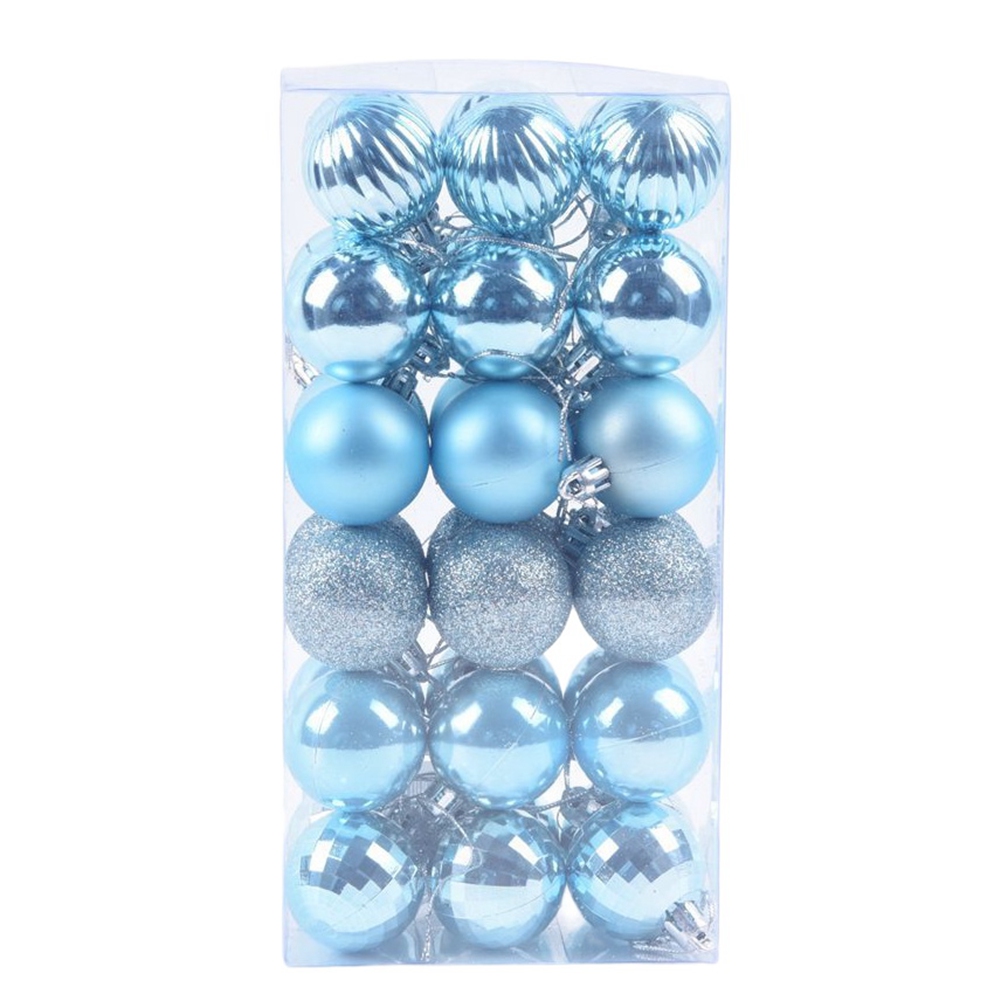 Ornament Ball Set - 飛散防止クリスマスツリーオーナメントセット、新しいデコレーション、アイスブルーオーナメント