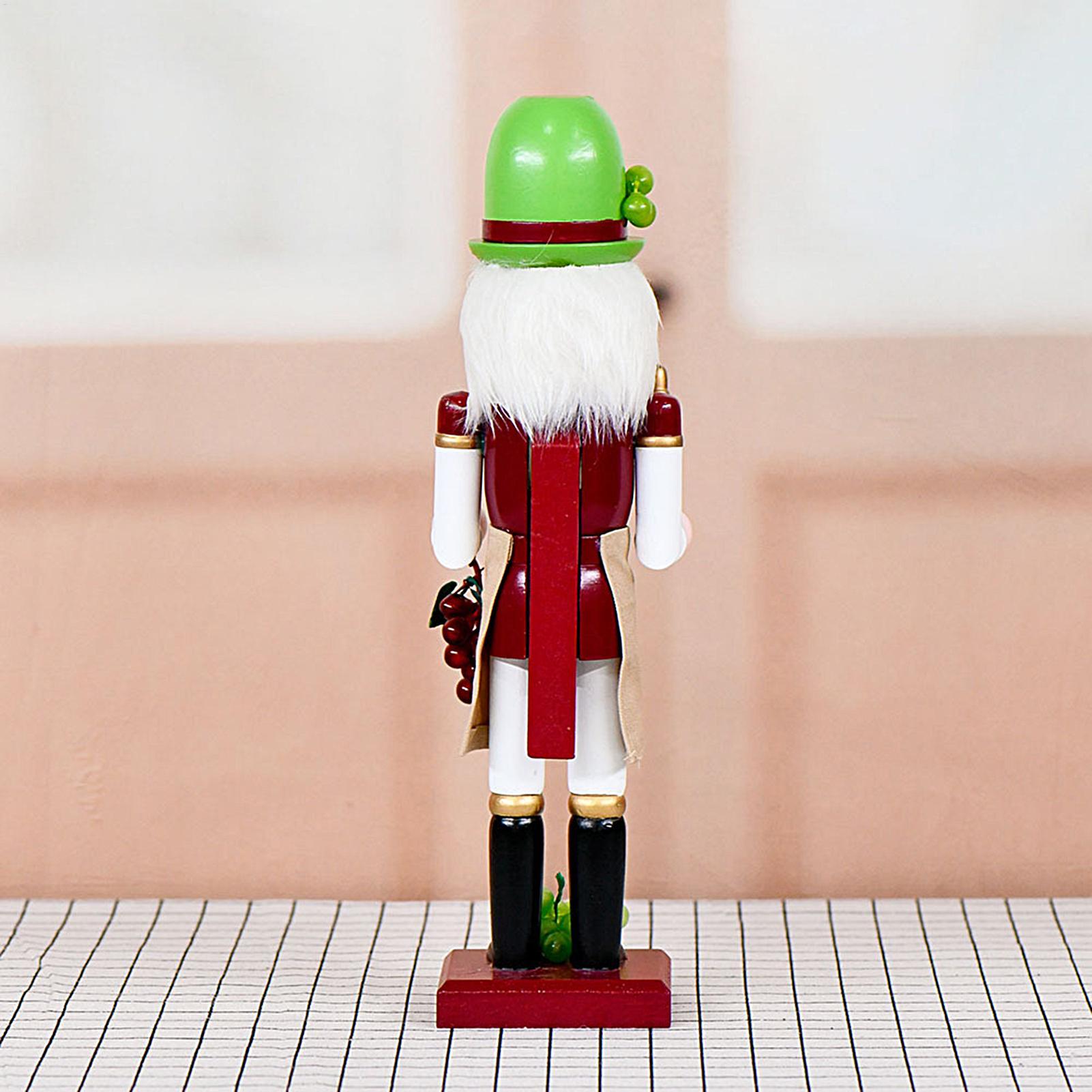 Nutcracker Figurine - くるみ割り人形クリスマス装飾木製くるみ割り人形木製置物飾りゲームルーム暖炉ベッドサイドキッチンダイニングテーブル