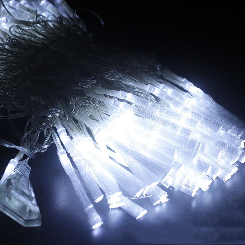 Led Fairy String Lights - 装飾用光ファイバーライト,8モード,クリスマス,クリスマス,結婚式の木,オプションの4色,33フィート,10m, 80個のLED