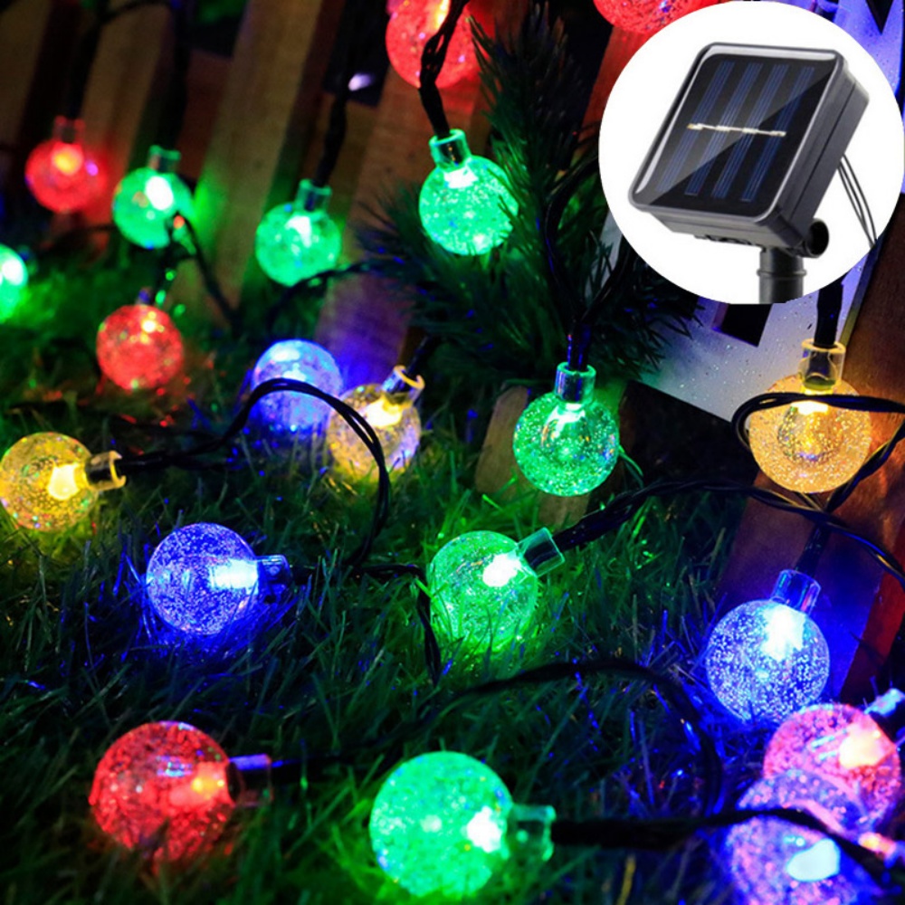 Christmas Lights Outdoor - LED ソーラーライトストリング クリスマスツリー装飾 屋外妖精ガーランドランプ 庭用 ウェディングパーティー