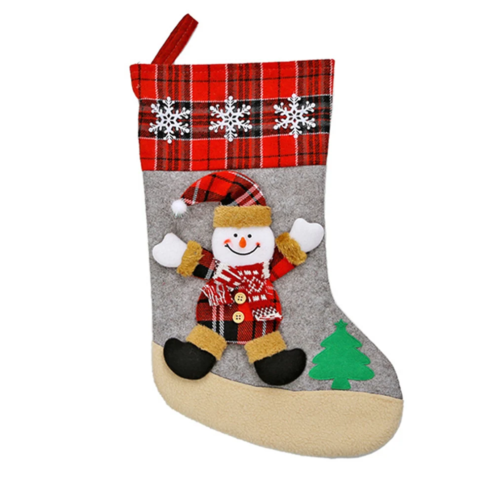 Christmas Stocking Hanging - 暖炉の横に吊るす 暖炉の装飾 大きなクリスマスストッキング 魅力的なお祝いの装飾 40*24*1cm 丈夫な生地