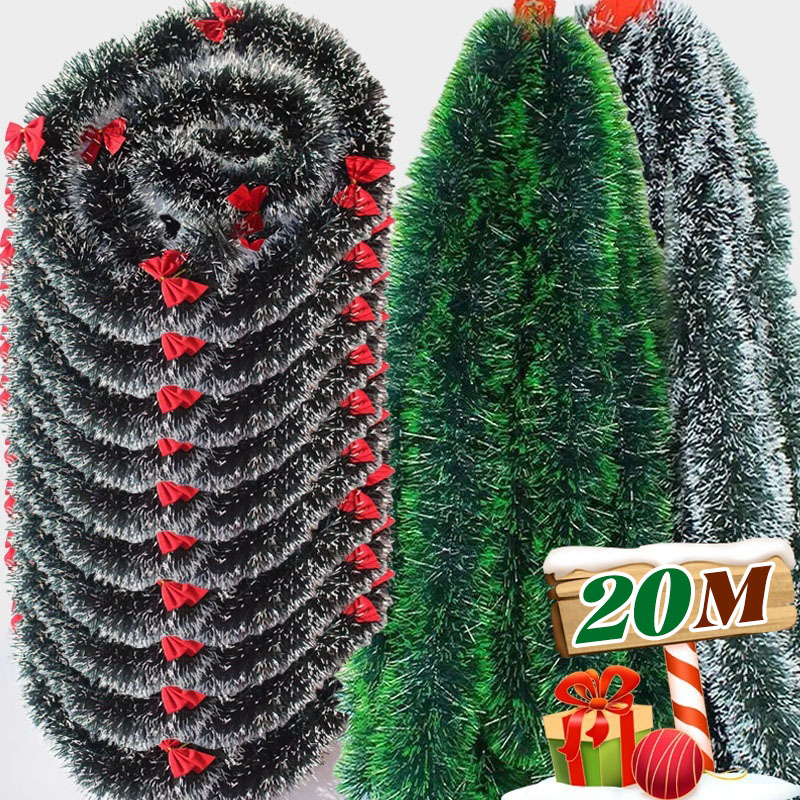 Tinsel Garland Decoration - クリスマスティンセルリボンストリップグリッターガーランドリースクリスマスツリーハンギングペンダントオーナメントクリスマスパーティー家庭屋外装飾用