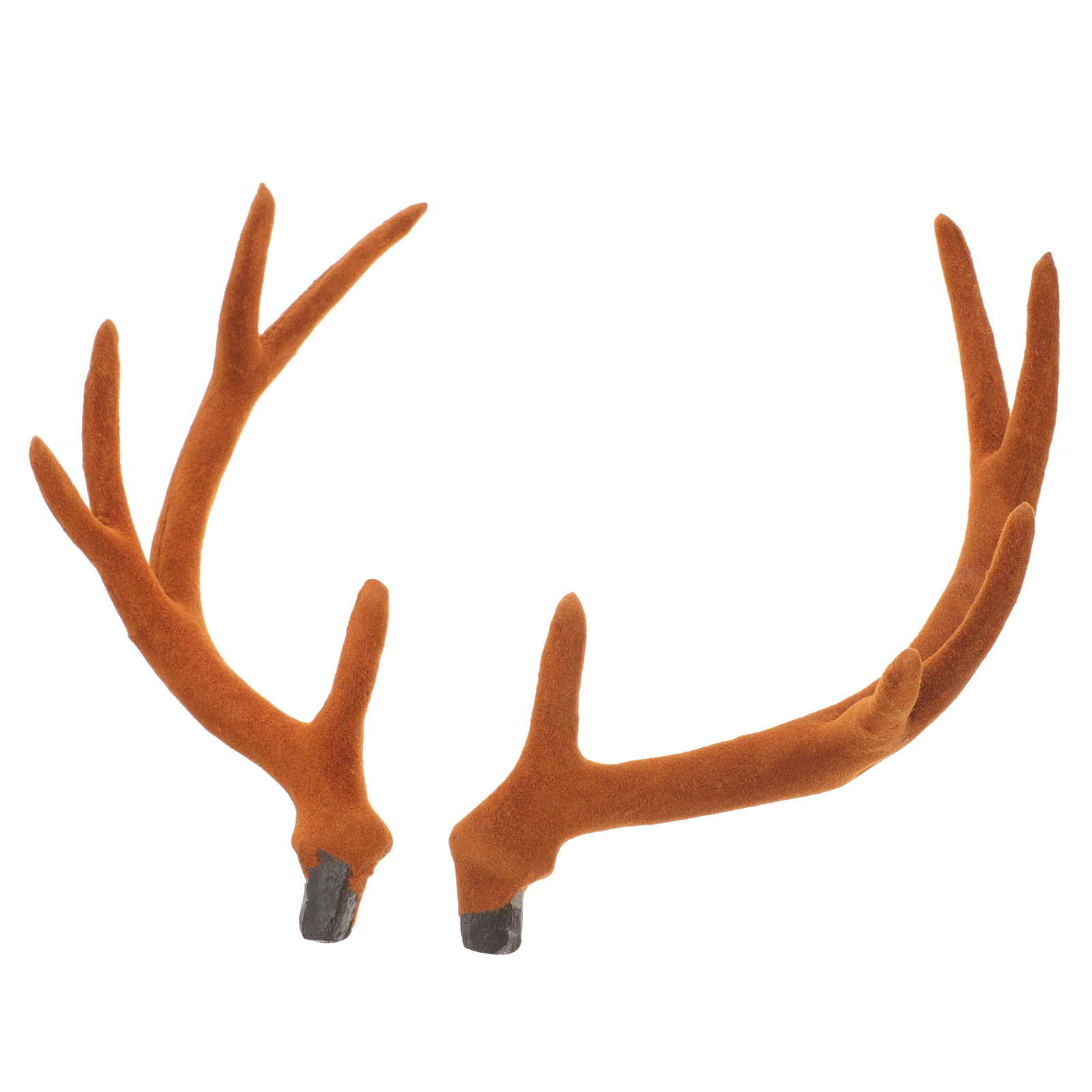 Reindeer Antlers Headband - 1組のトナカイの角の人工クリスマスヘッドバンド DIYオーナメント ヘアアクセサリー 女性用ホリデーデコレーション装飾品