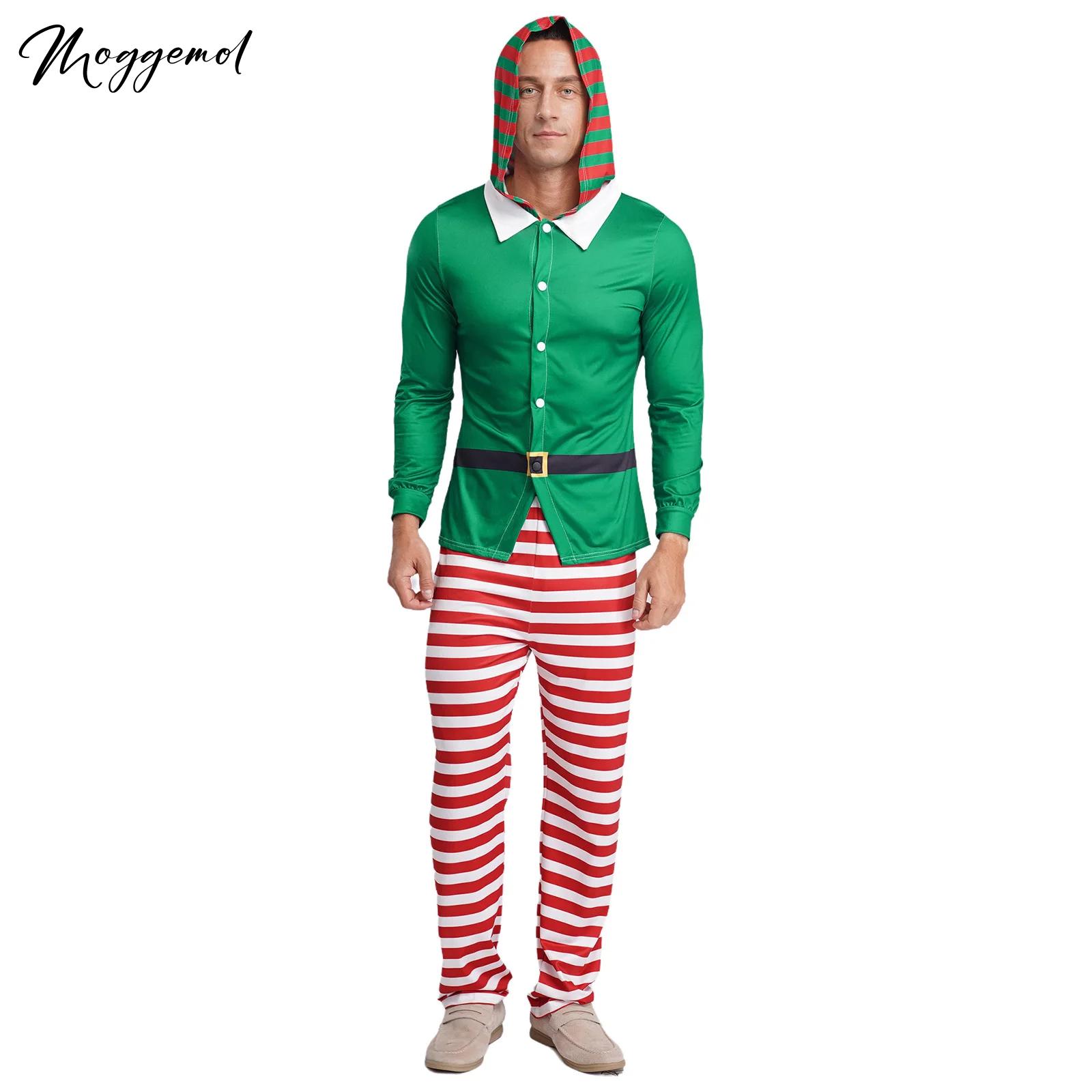 Elf Costume Christmas - メンズ クリスマス エルフ パジャマ パーティー コスプレ