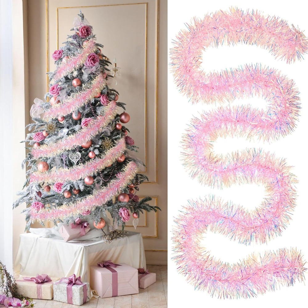 Tinsel Garland Decoration - 2 メートル/9 センチメートルクリスマスデコレーションストリップカラフルなストリップ DIY クリスマスグリッターガーランド見掛け倒しリボンリースクリスマスツリーリボン家庭用