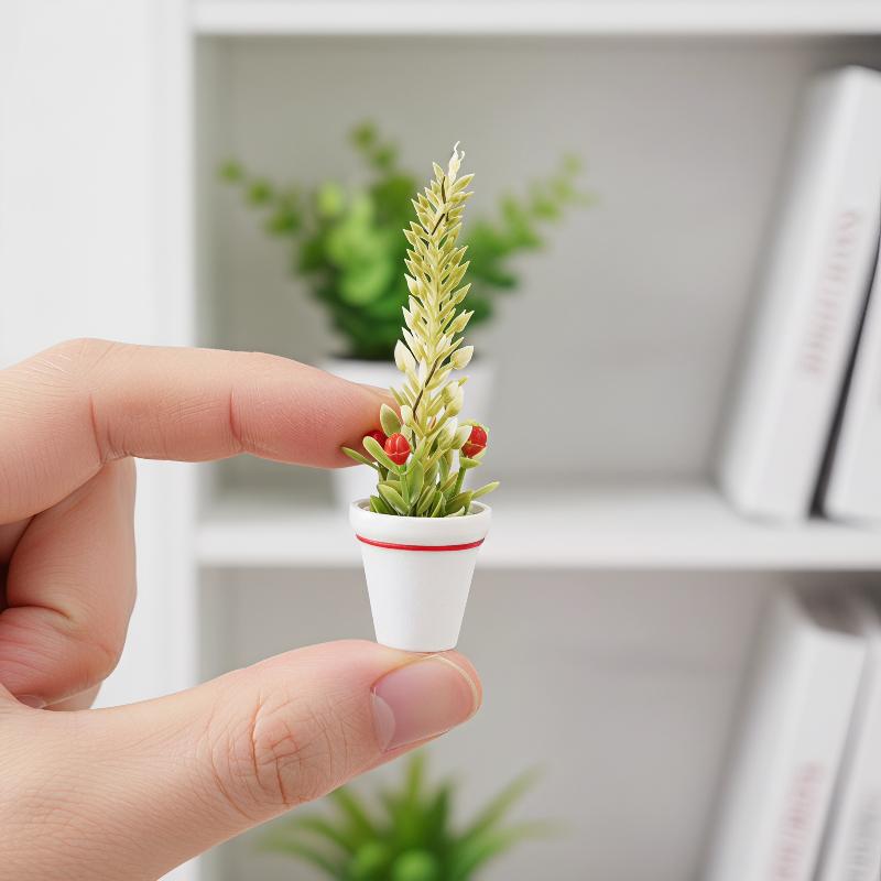 Christmas Tree Artificial - ミニクリスマス鉢植えツリーモデル 1/12 ドールハウス人工植物装飾オーナメントドールハウスホームシーンオーナメント写真小道具