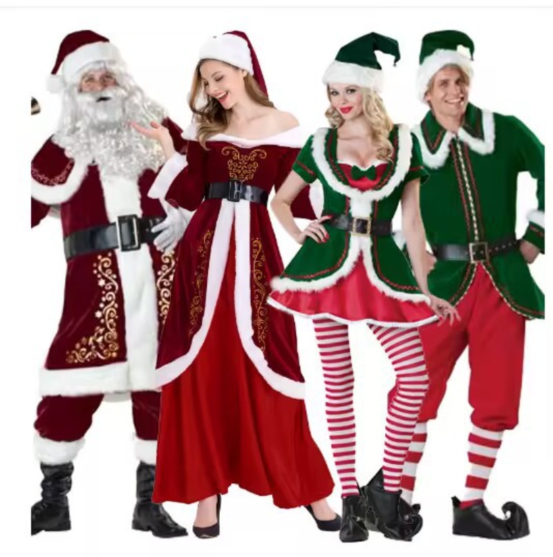 Elf Costume Christmas - サンタクロースコスチューム 男女兼用 クリスマス エルフ ドレス ユニセックス