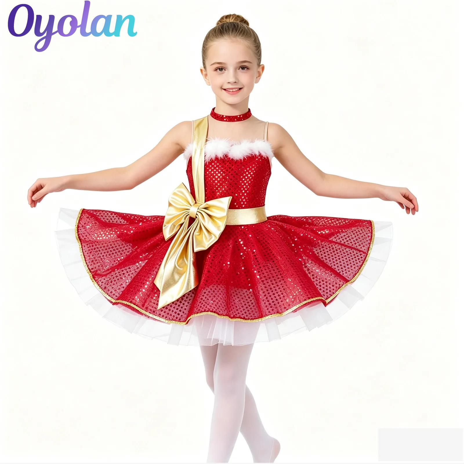 Elf Costume Christmas - 女の子のクリスマス エルフ キャンディケーン ミセスサンタクロース コスプレ衣装 スパンコール体操