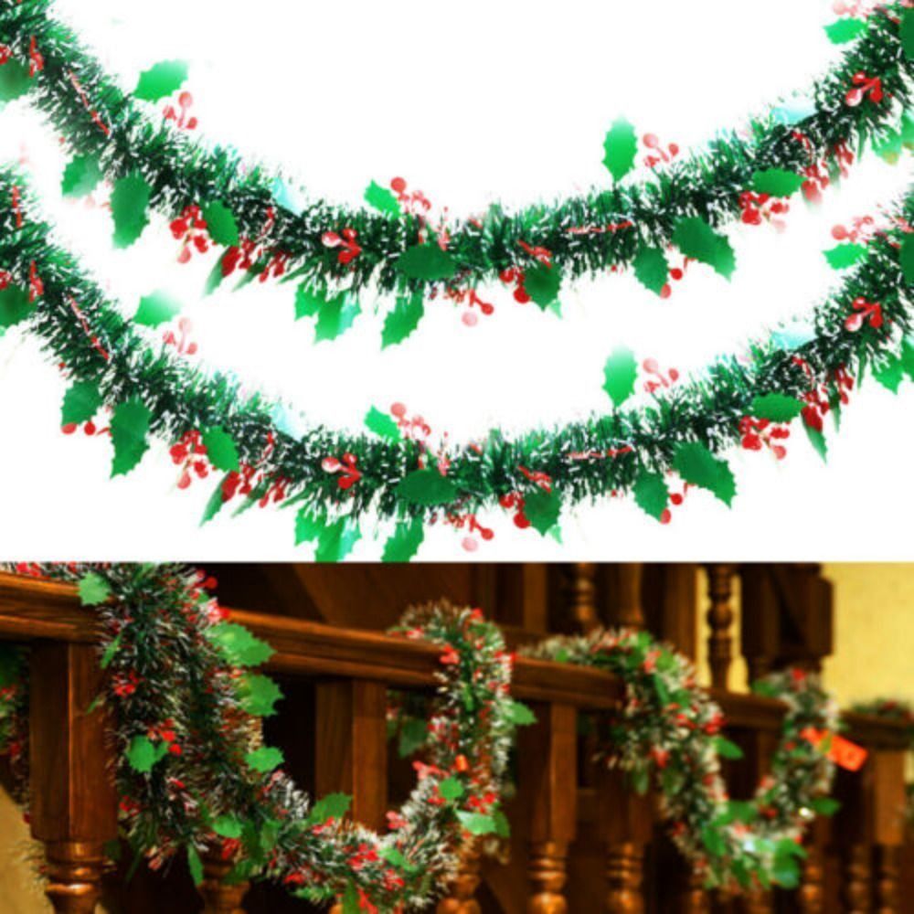 2 個再利用可能な 2 メートルクリスマスガーランド光沢のあ - Tinsel Garland Decoration のレビューと価格