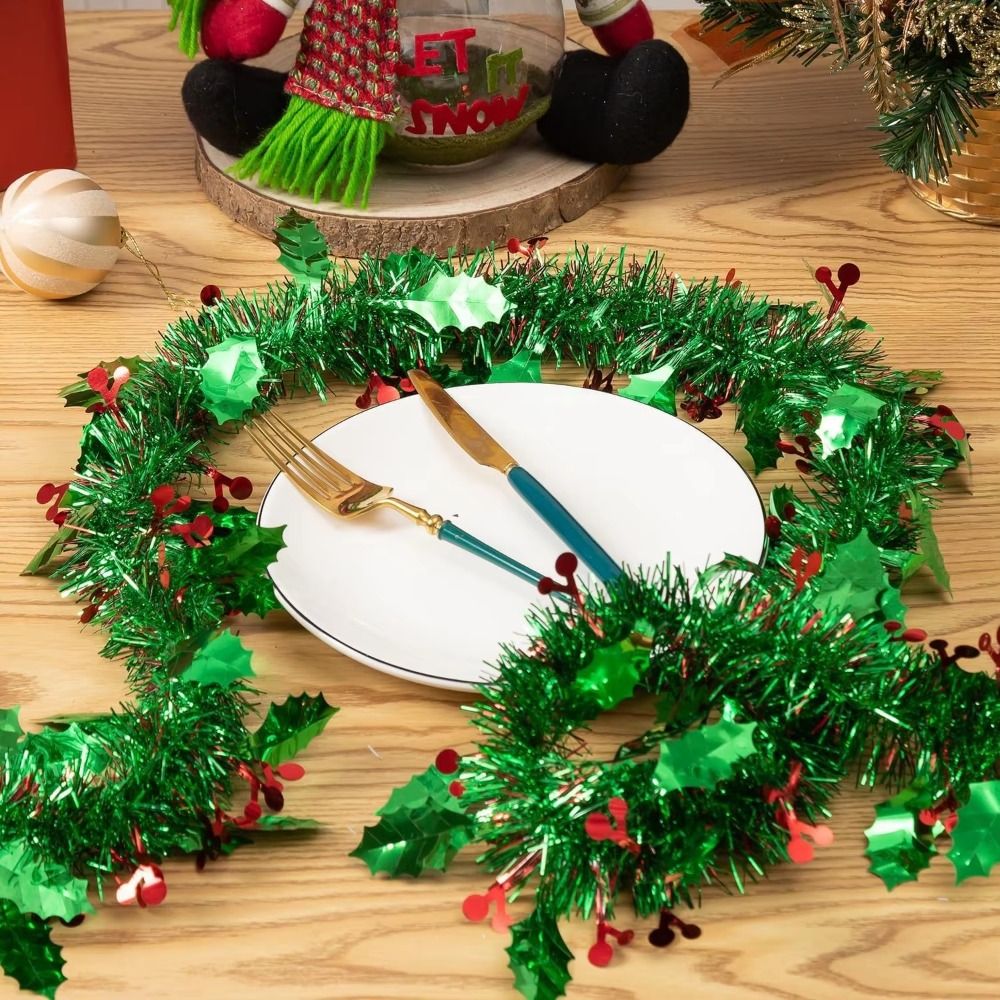 2 個再利用可能な 2 メートルクリスマスガーランド光沢のあ - Tinsel Garland Decoration のレビューと価格