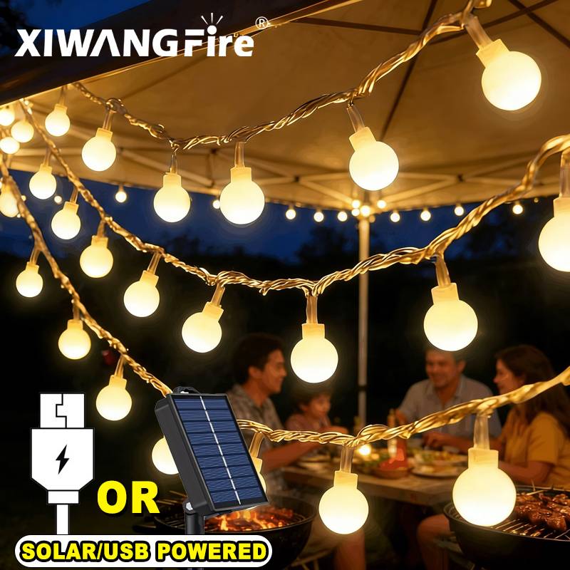 3-10M ソーラー/USB/バッテリー式ストリングライト、 - Christmas Lights Outdoor のレビューと価格