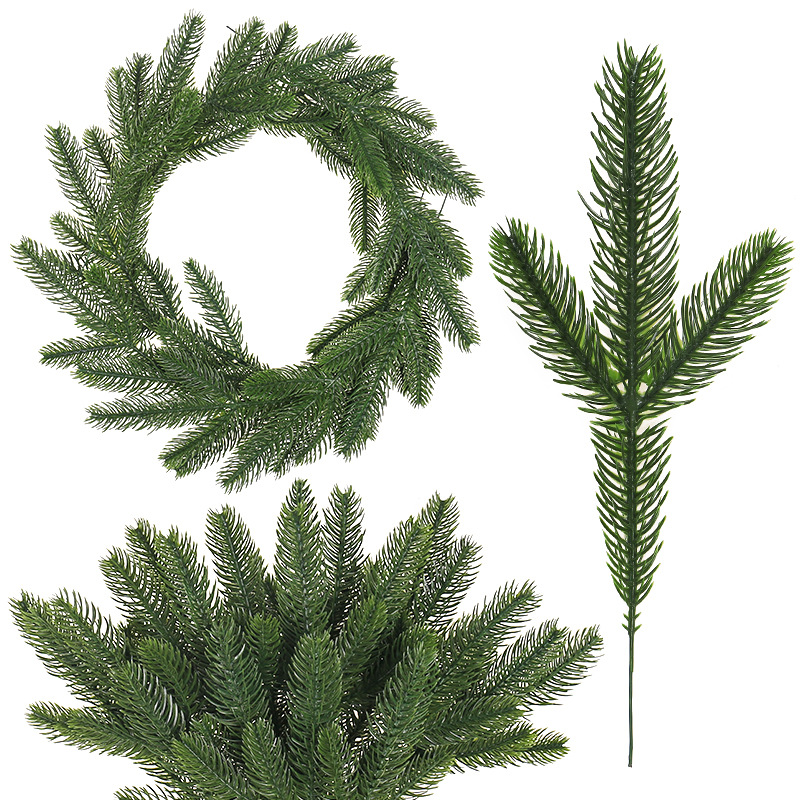人工松の枝、偽松葉、グリーン装飾品、DIYリース用品、クリス - Christmas Wreath Fake のレビューと価格