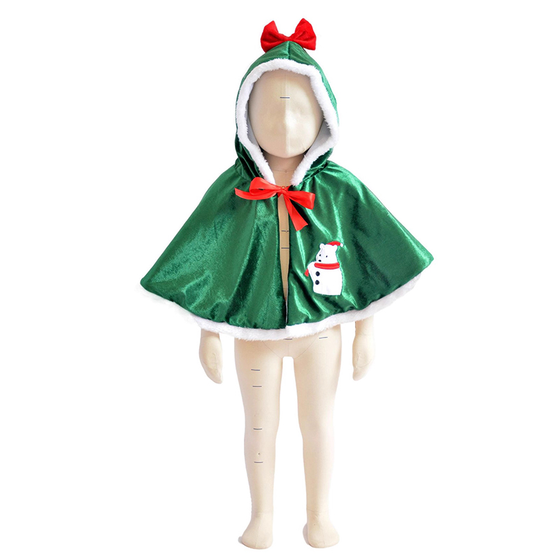 グリーンエルフクリスマスフード付きポンチョ新年衣装幼児男の子 - Elf Costume Christmas のレビューと価格