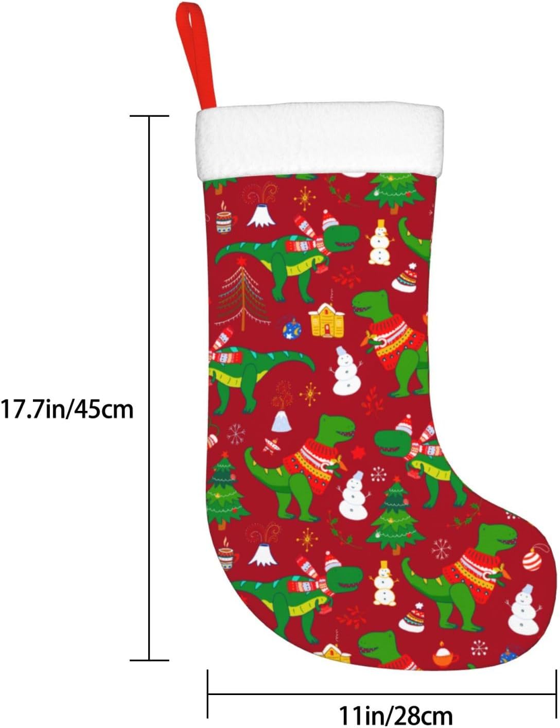 かわいいクリスマス恐竜クリスマスストッキング暖炉吊り下げ靴下 - Christmas Stocking Hanging のレビューと価格