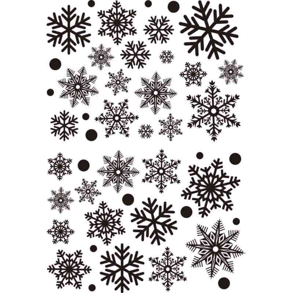 PVCスノーフレークステッカー,静電ガラスのしがみつく,白い - Snowflake Window Decal のレビューと価格