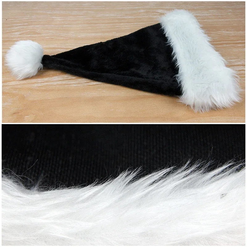 ユニセックスクリスマスブラックぬいぐるみクリスマス帽子大人子 - Santa Hat Plush のレビューと価格