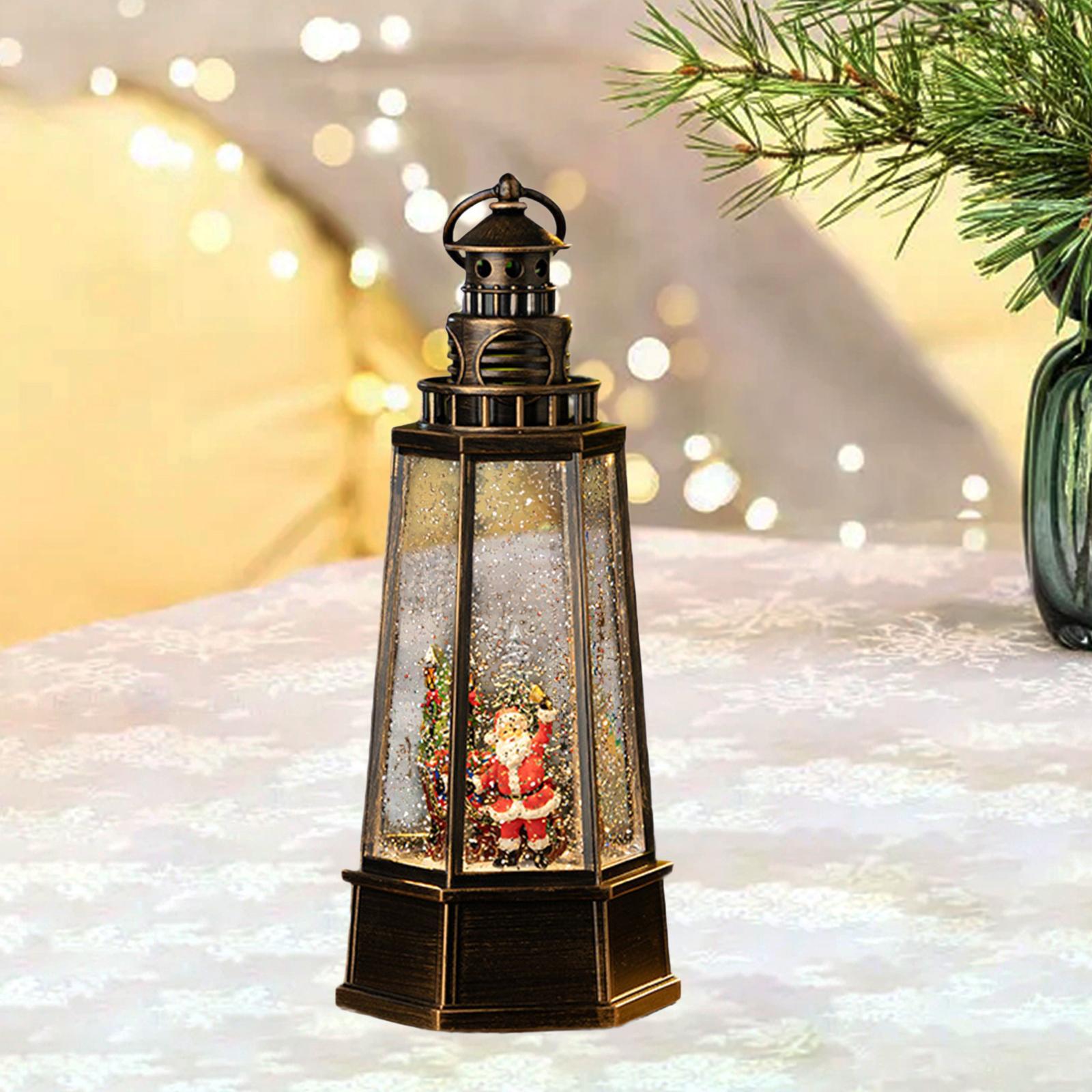 クリスマススノーグローブランタンオルゴール、水が渦巻き回る音 - Snow Globe Musical のレビューと価格