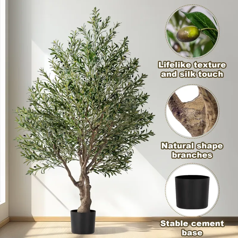 TikTokで話題の大きな人工オリーブの木、リアルな緑の装飾 - Christmas Tree Artificial のレビューと価格