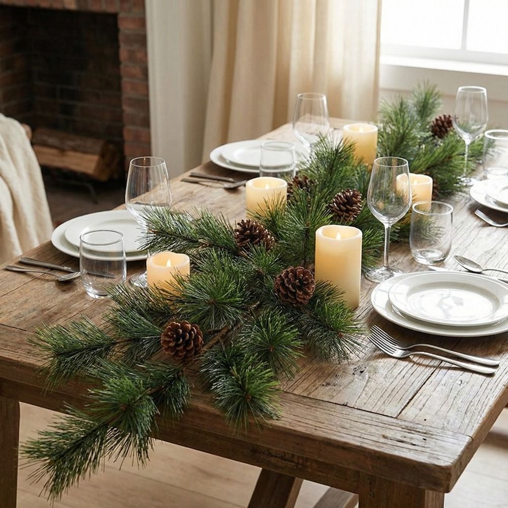 リアルな人工松の枝と松ぼっくり、中国風のフェイク松の植物、プ - Christmas Tree Artificial のレビューと価格