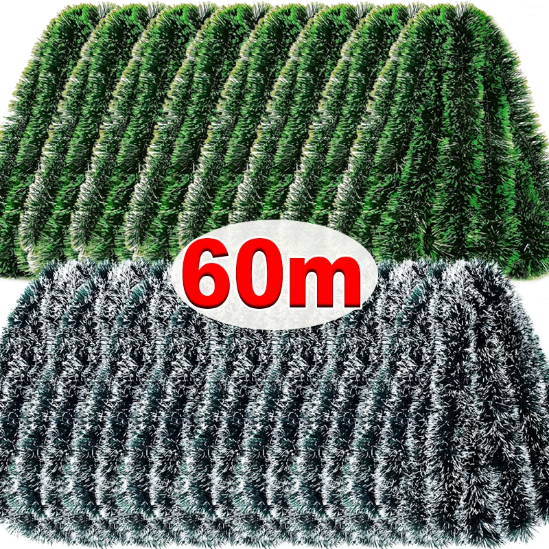 60/4 メートルクリスマス見掛け倒しリボンガーランドグリー - Tinsel Garland Decoration のレビューと価格