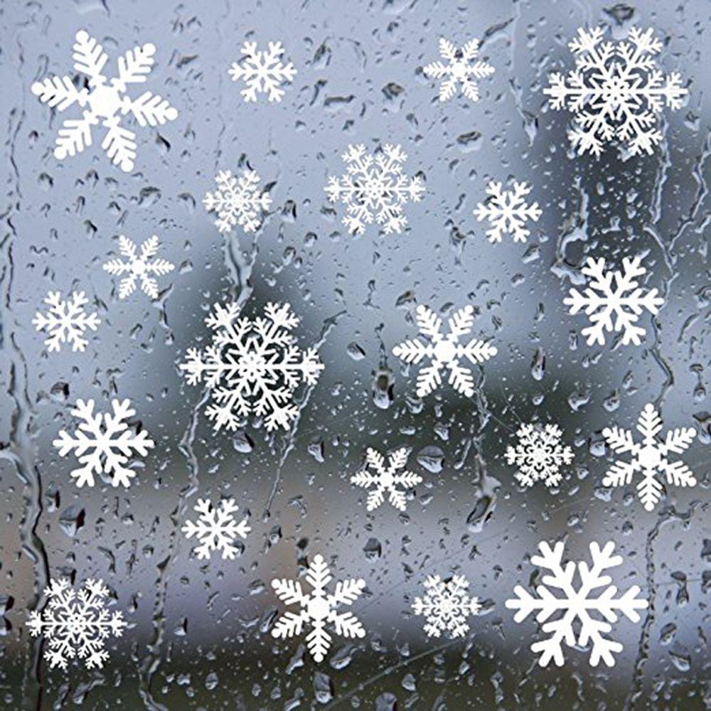 家の装飾のための雪片のステッカー、クリスマスのお祭り用品、壁 - Snowflake Window Decal のレビューと価格