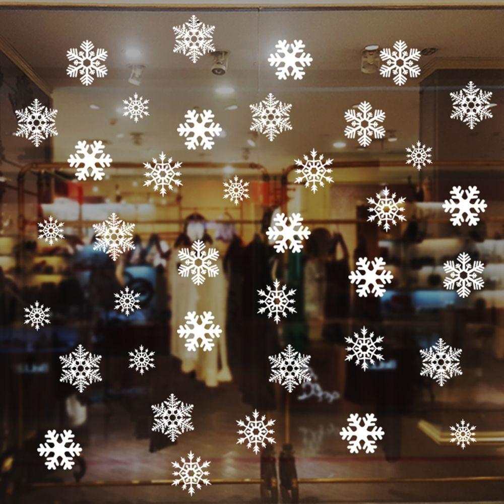 家の装飾のための雪片のステッカー、クリスマスのお祭り用品、壁 - Snowflake Window Decal のレビューと価格