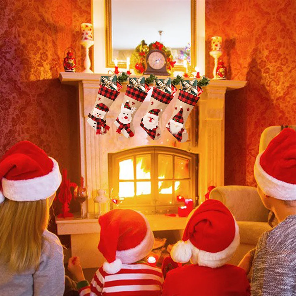 ハンギングクリスマスストッキング、クリスマスツリーバッグ、暖 - Christmas Stocking Hanging のレビューと価格