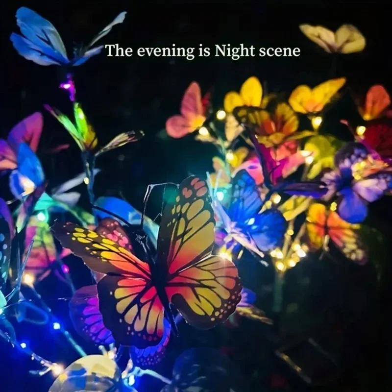 ソーラー LED バタフライガーデンライト防水カラフルな屋外 - Christmas Lights Outdoor のレビューと価格