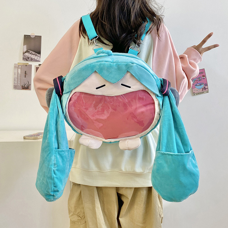 2026 初音ミクアニメ帽子ショルダーバッグ新しいバックパッ - Santa Hat Plush のレビューと価格