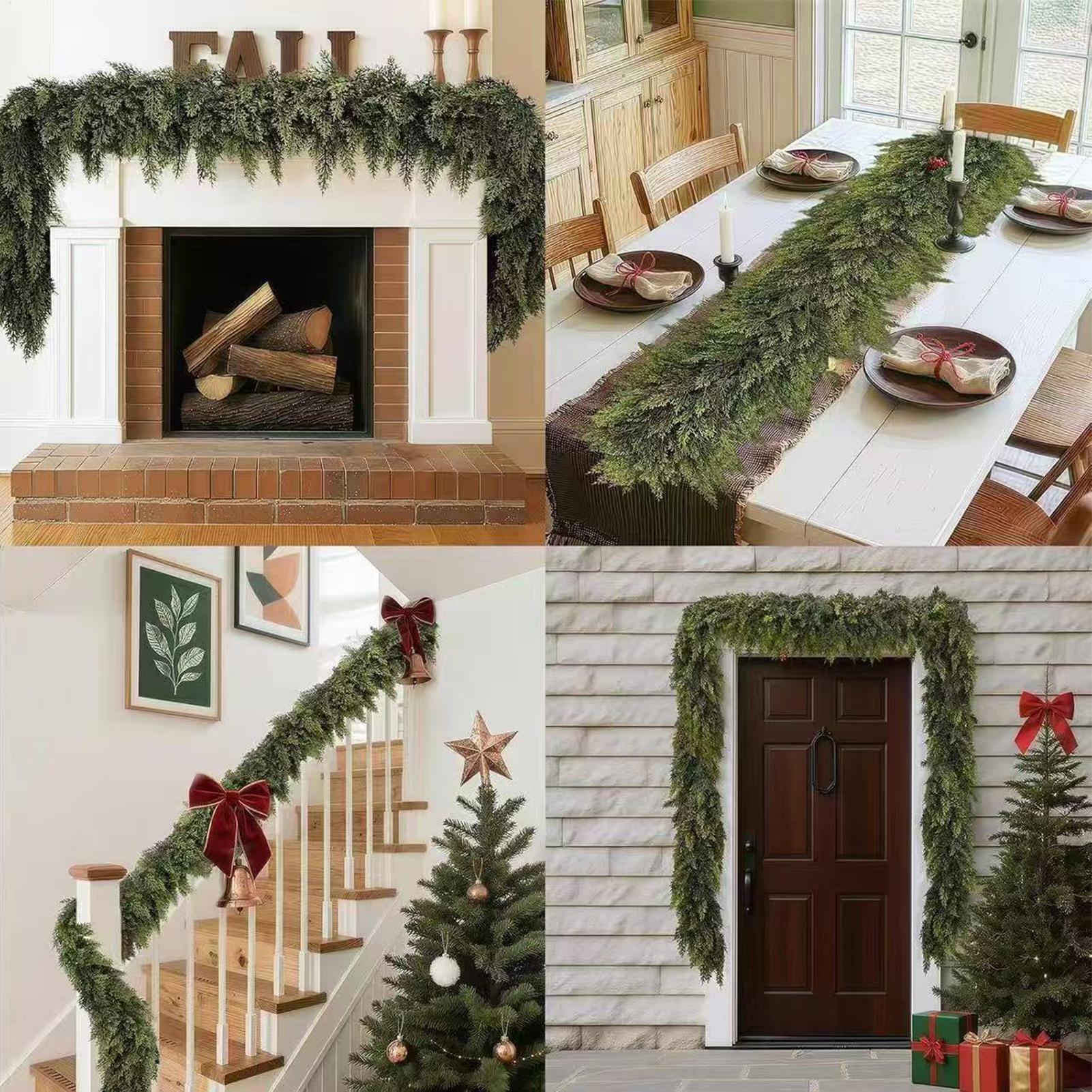 クリスマスガーランド 人工グリーンパイン装飾 人工ガーランド - Christmas Wreath Fake のレビューと価格