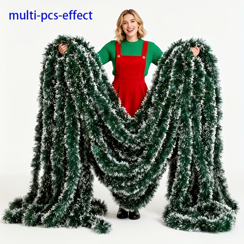 6/14M クリスマスティンセルガーランド、吊り下げ装飾品、 - Tinsel Garland Decoration のレビューと価格