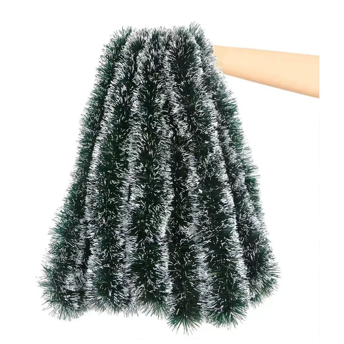 6/14M クリスマスティンセルガーランド、吊り下げ装飾品、 - Tinsel Garland Decoration のレビューと価格