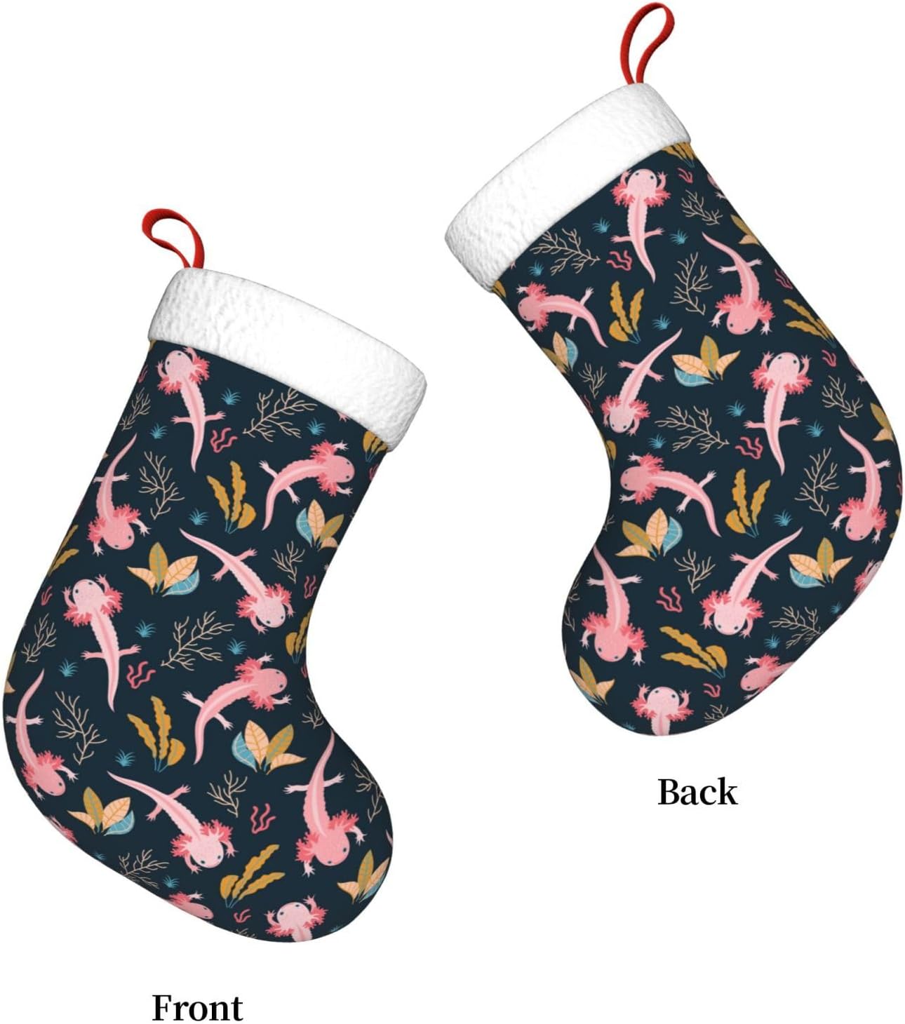 かわいいアホロートルクリスマスストッキング吊り下げ装飾ストッ - Christmas Stocking Hanging のレビューと価格
