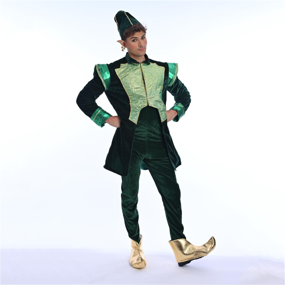 豪華ベルベットサンタクロースクリスマスエルフコスチュームスー - Elf Costume Christmas のレビューと価格