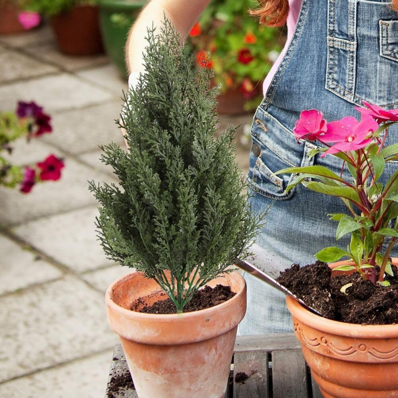 人工プラスチック製松の木地面挿入用ステーク、屋外庭園景観用フ - Christmas Tree Artificial のレビューと価格