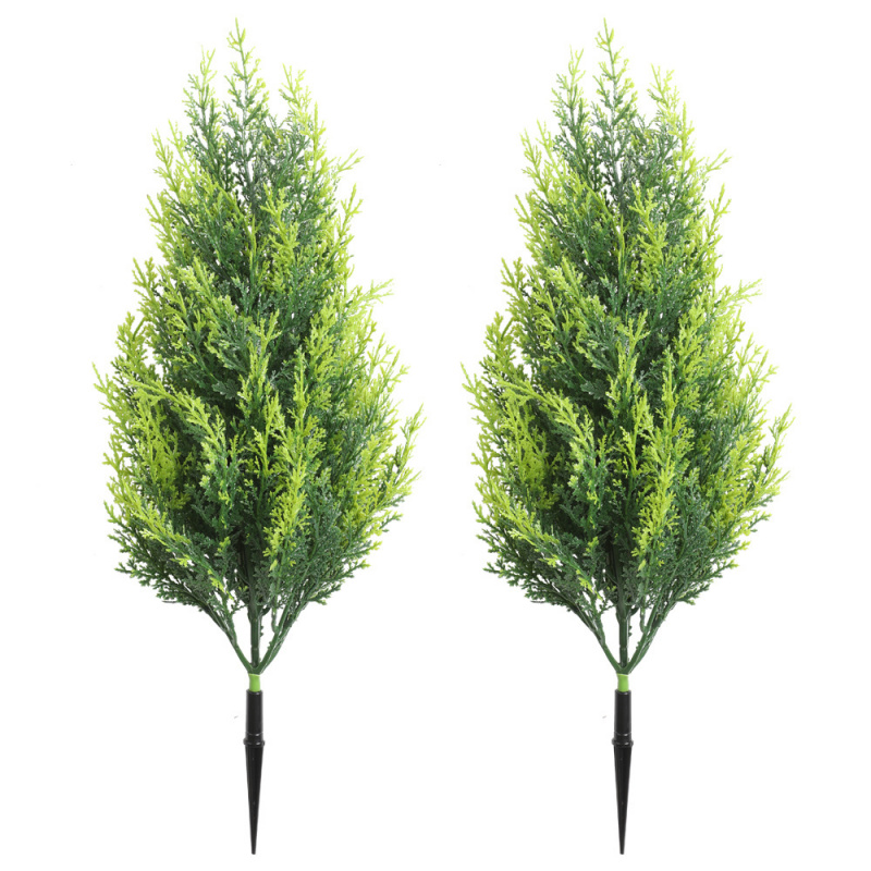 人工プラスチック製松の木地面挿入用ステーク、屋外庭園景観用フ - Christmas Tree Artificial のレビューと価格