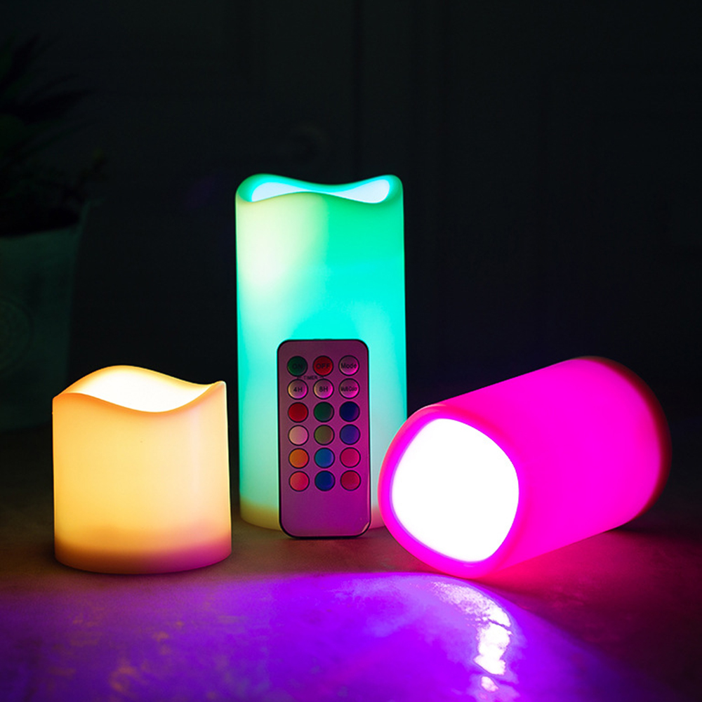 3個/セット LEDフレームレス揺らめきキャンドル、LEDピ - Holiday Candle Set のレビューと価格