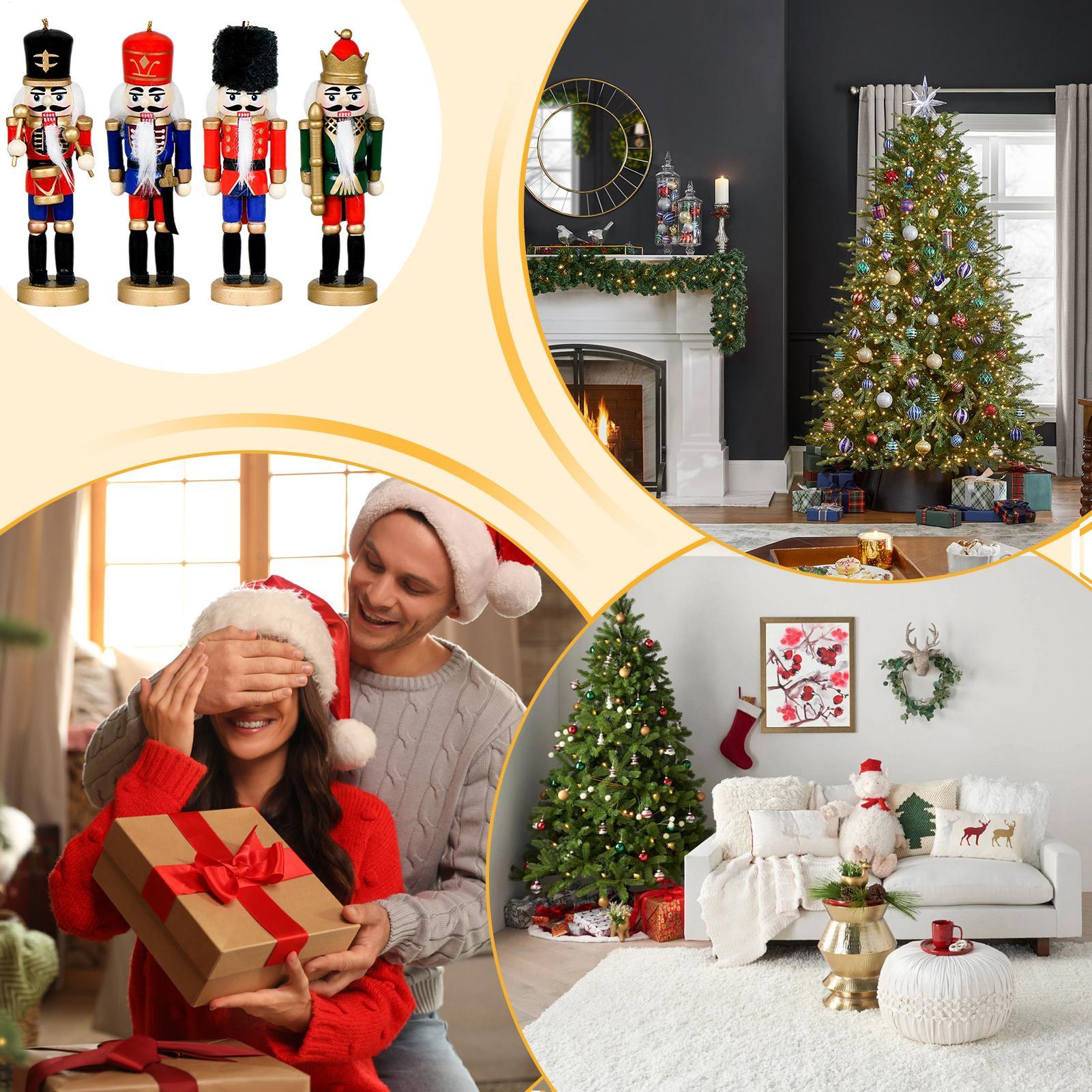 くるみ割り人形クリスマスオーナメント木製くるみ割り人形兵士4 - Nutcracker Figurine のレビューと価格