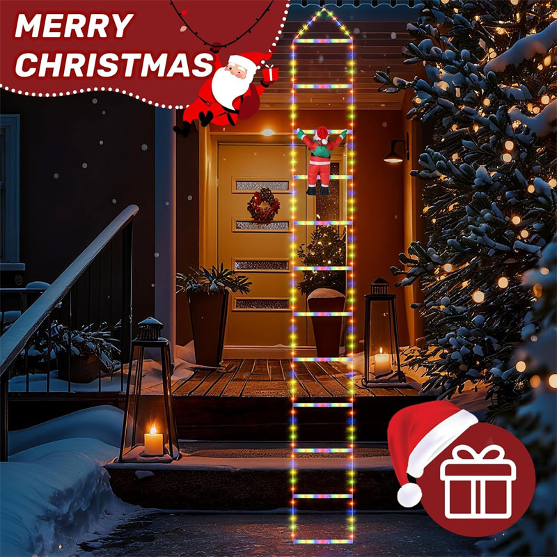 LEDクリスマスライト クリスマス装飾用はしご型ライトストリ - Christmas Lights Outdoor のレビューと価格
