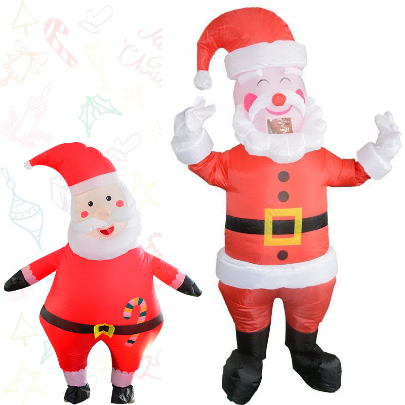 クラシックな大人用サンタクロースのインフレータブルコスチュー - Elf Costume Christmas のレビューと価格