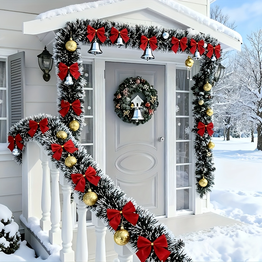 人工クリスマスガーランド クリスマスティンセルガーランド リ - Tinsel Garland Decoration のレビューと価格