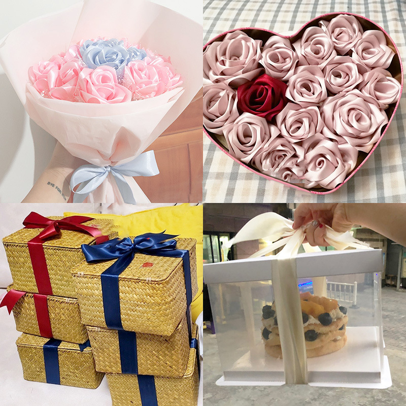 1 ロールサテンリボン 4 センチメートル 25 ヤードギフ - Ribbon Bow Gift のレビューと価格