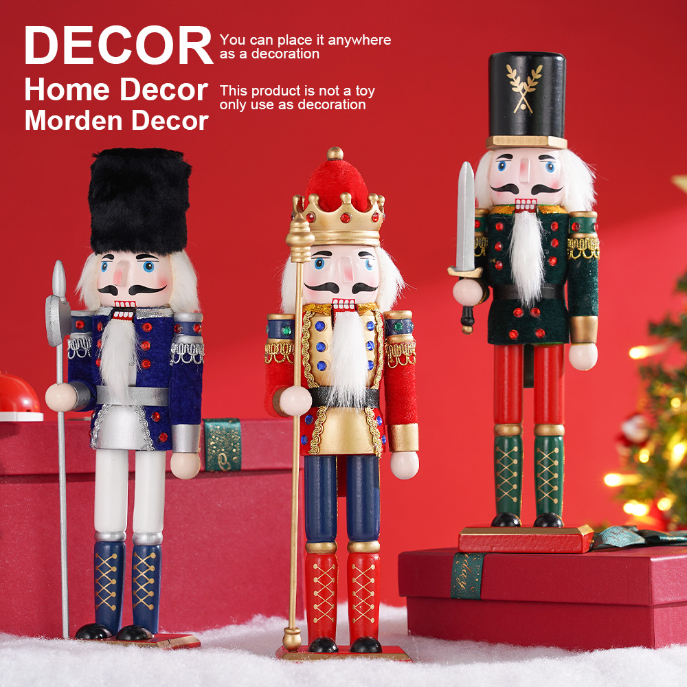 クリスマス木製くるみ割り人形飾り、兵士のフィギュア、手作り人 - Nutcracker Figurine のレビューと価格