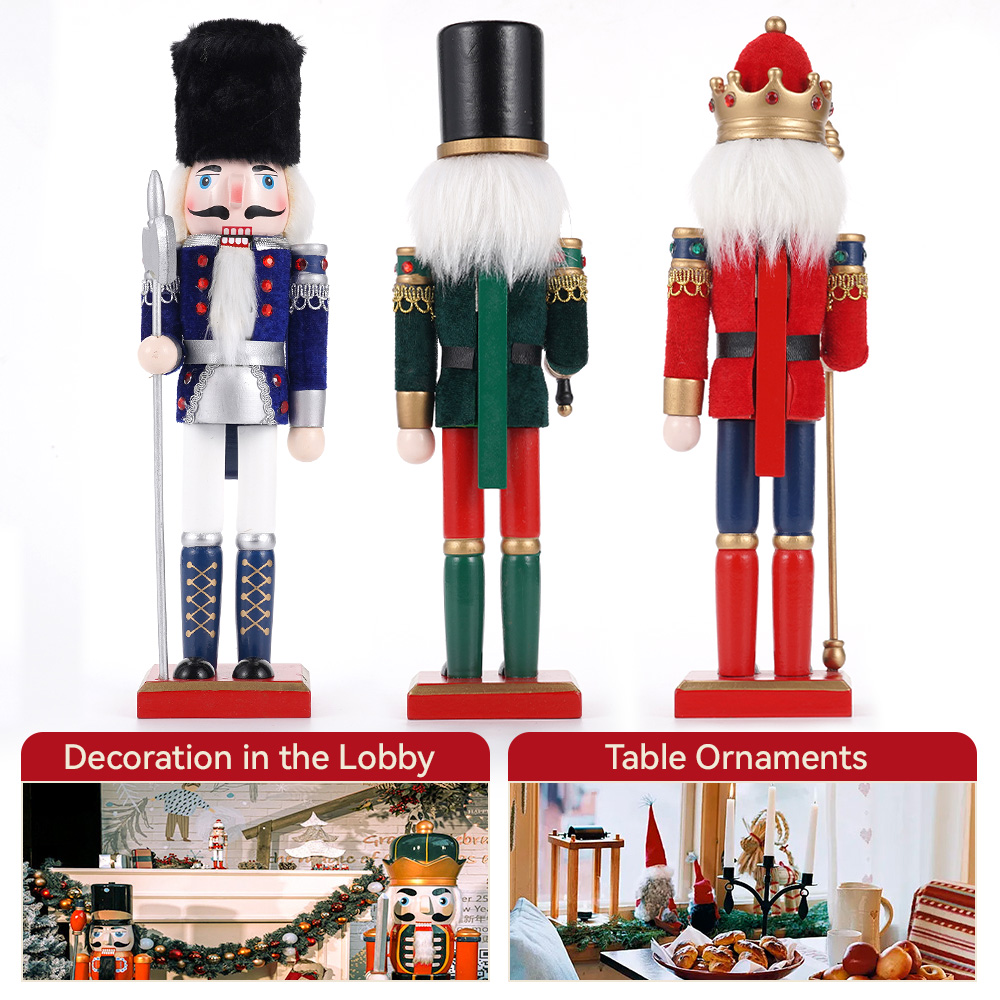 クリスマス木製くるみ割り人形飾り、兵士のフィギュア、手作り人 - Nutcracker Figurine のレビューと価格