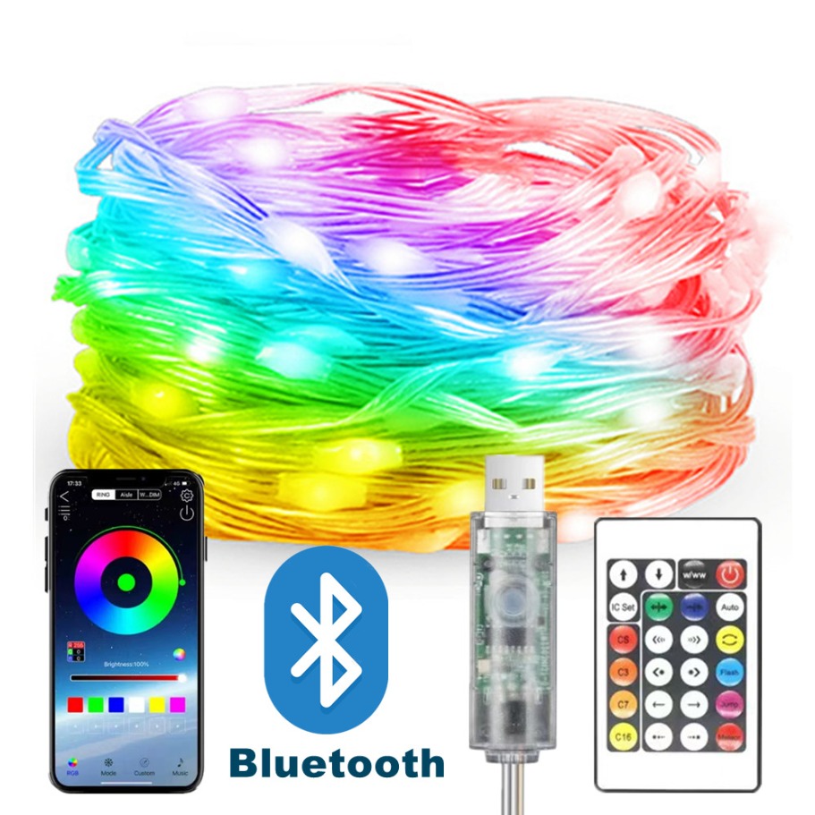 WS2812B LED ライトストリングスマート Bluet - Led Fairy String Lights のレビューと価格