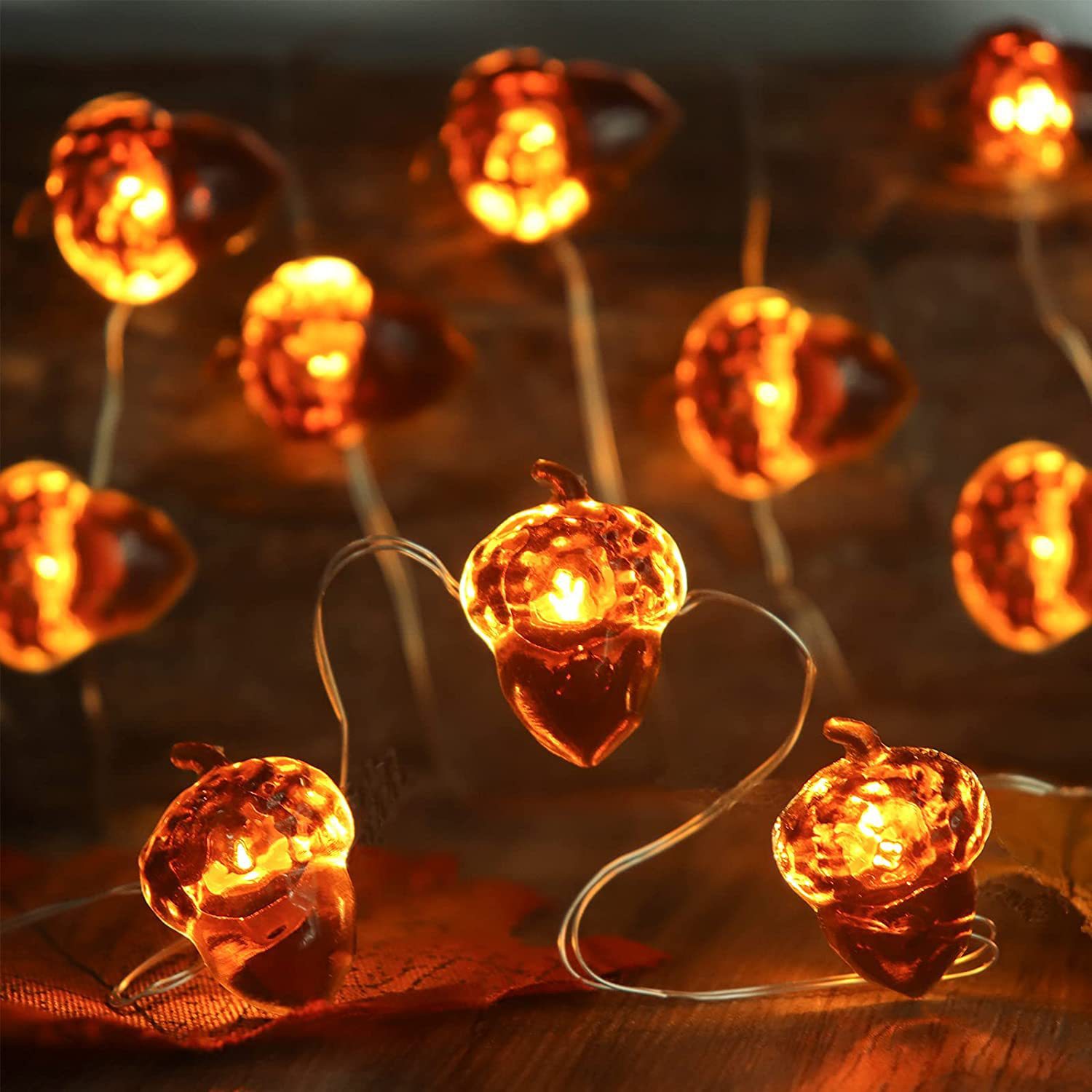 30 LED ドングリストリングライト 感謝祭の装飾 9.8 - Led Fairy String Lights のレビューと価格
