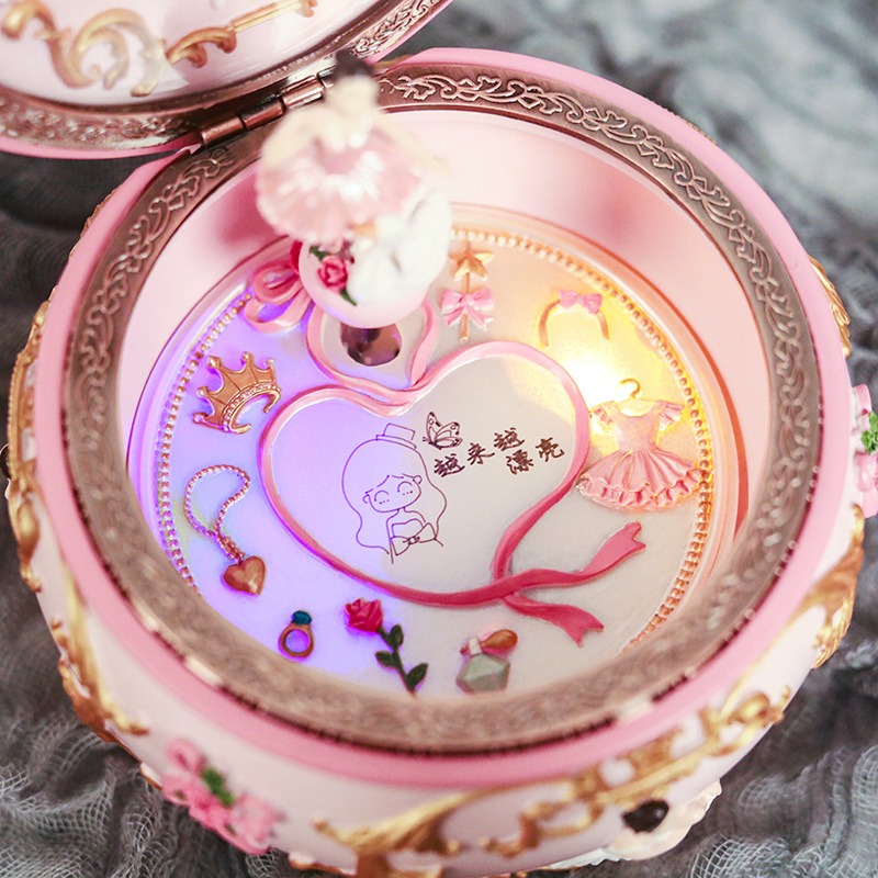 カラフルなライト付きLED回転バレリーナオルゴール、バレエガ - Snow Globe Musical のレビューと価格