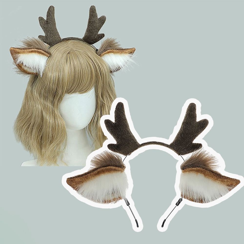 鹿の耳 トナカイの角 ヘッドバンド パーティー用ヘッドピース - Reindeer Antlers Headband のレビューと価格