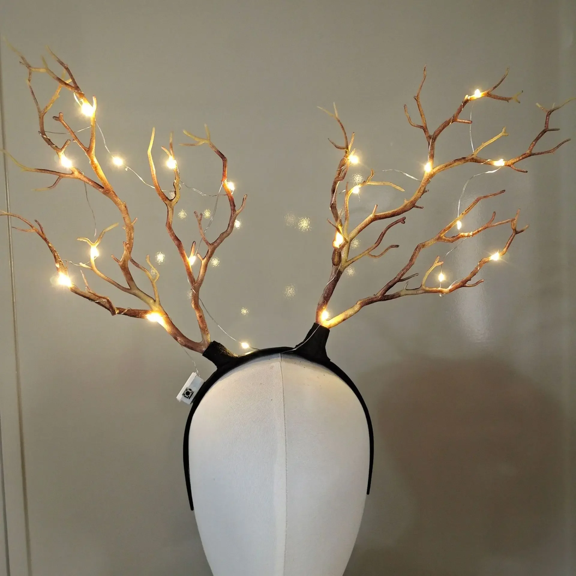女性と女の子のための輝く車のヘッドバンド、クリスマスのヘアバ - Reindeer Antlers Headband のレビューと価格
