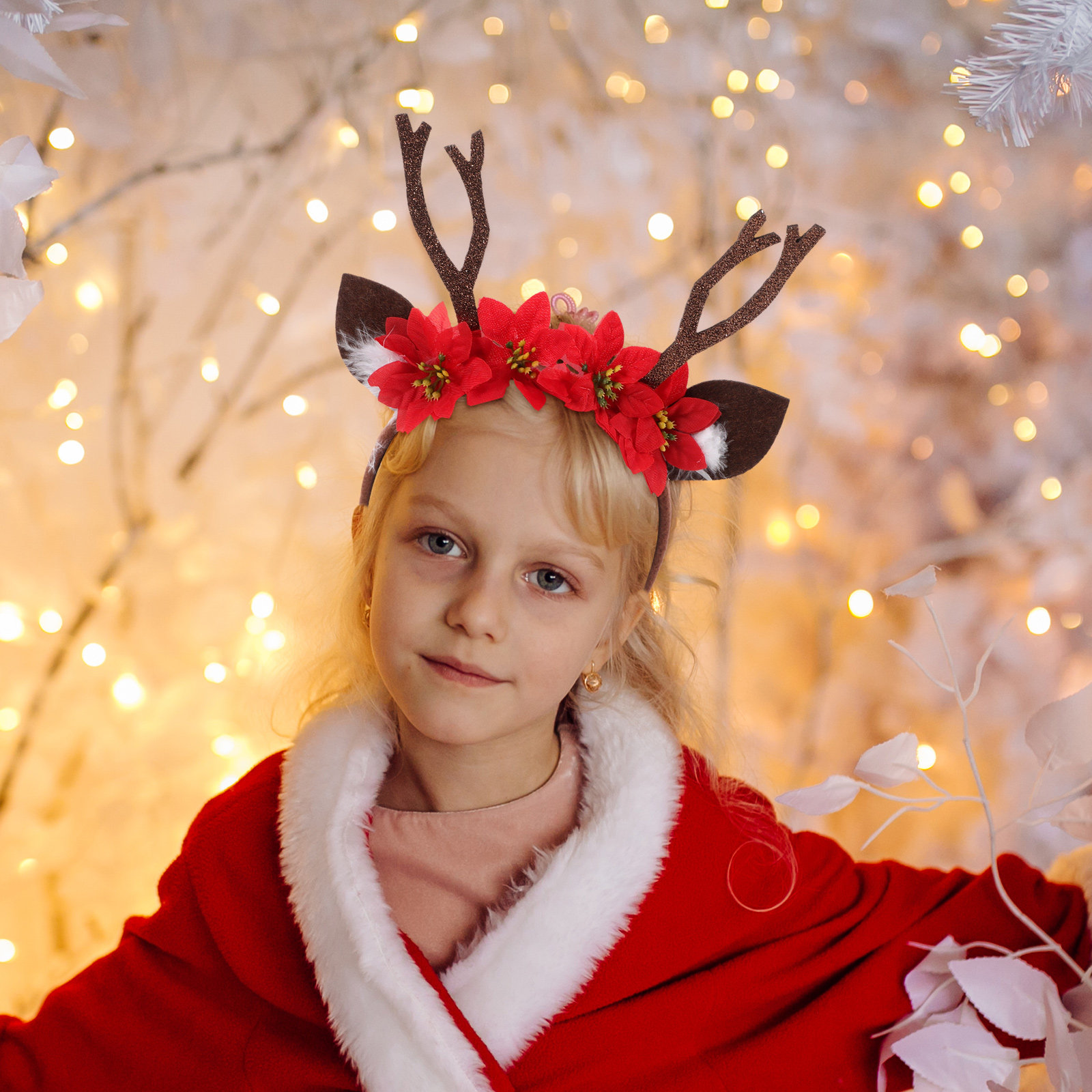 トナカイの角のヘッドバンド クリスマス鹿の耳 軽量で快適なホ - Reindeer Antlers Headband のレビューと価格